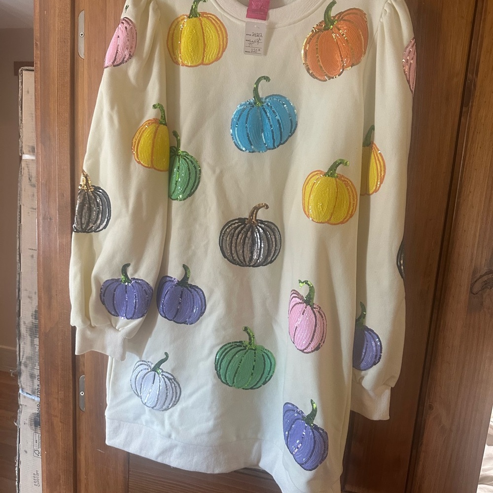 QUEEN OF SPARKLES Multicolor Pumpkin Dress brand new with tags